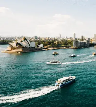 location shot sydney from harbour